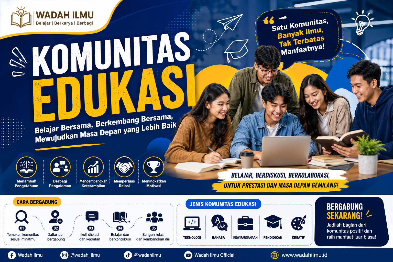 Pelajari pengertian komunitas edukasi, manfaat, jenis, cara bergabung, serta perannya dalam meningkatkan kualitas belajar dan pengembangan diri di era digital.