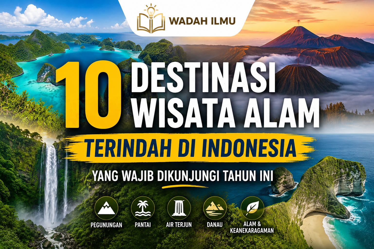 10 Destinasi Wisata Alam Terindah di Indonesia yang Wajib Dikunjungi Tahun Ini