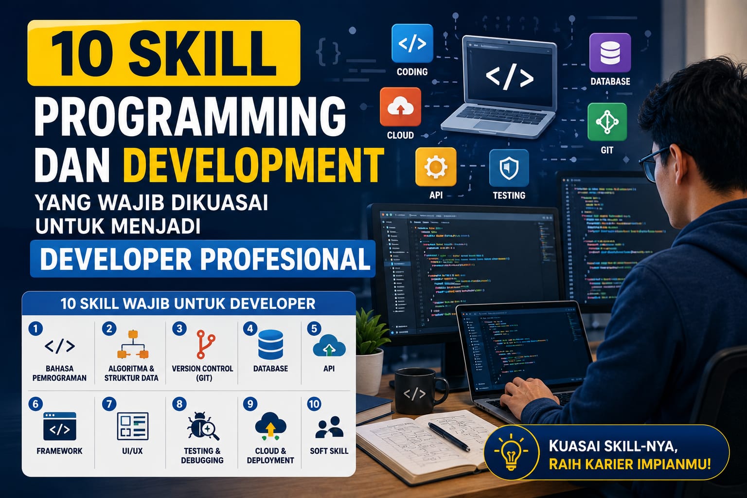 10 Skill Programming dan Development yang Wajib Dikuasai untuk Menjadi Developer Profesional
