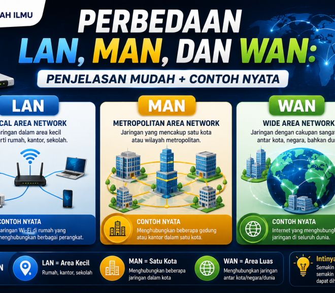 Perbedaan LAN, MAN, dan WAN: Penjelasan Mudah + Contoh Nyata