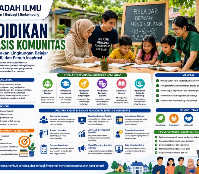 Pendidikan Berbasis Komunitas: Cara Menciptakan Lingkungan Belajar Kreatif, Inklusif, dan Penuh Inspirasi